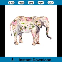 elephant flowers svg, trending svg, animal svg, elephant svg, elephant gift svg, flower svg, beauty elephant svg, elepha