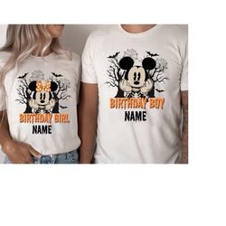 custom disney halloween family birthday comfort colors shirt, personalized disney halloween shirt, disney family vacatio