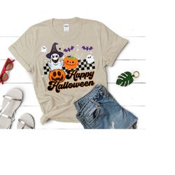 happy halloween shirts, halloween shirts, ghost and pumpkin shirts, spooky halloween shirt, halloween funny shirt, ghost