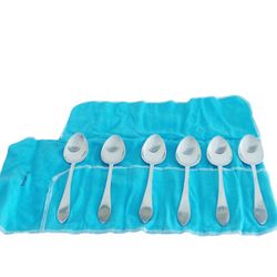 tiffany & co faneuil 6 oval coffee spoons set in sterling silver 925 long cm 15 inches 6" silverware cutlery no engravin