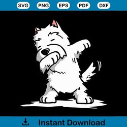 funny dabbing west highland white terrier dog svg, trending svg, westie svg, westie gift, westie lovers svg, dabbing svg