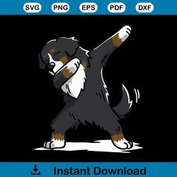 funny dabbing bernese mountain dog svg, trending svg, berner sennenhund svg, berner sennenhund gift, berner sennenhund l