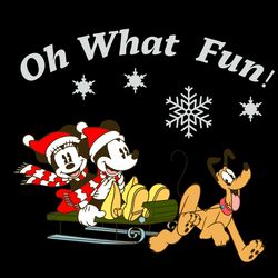 Disney Mickey Friend Christmas Oh What Fun SVG