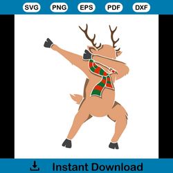 dabbing reindeer svg, dab dance svg, trending svg, reindeer svg, reindeer gift, reindeer lovers svg, dabbing svg, dancin