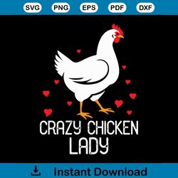 crazy chicken lady with hearts svg, trending svg, animal svg, crazy checken svg, crazy svg, chicken svg, animal svg, chi