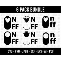 cod654- on off switch svg, on off toggle svg, power button svg, mode on svg, mode off svg, cricut, silhouette, sticker,