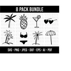 cod761- summer svg file, beach svg, summer clipart, beach clipart, beach life svg, palm tree svg, palm svg, swim, beach