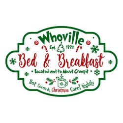 whoville bed and breakfast christmas holiday winter logo svg