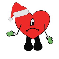 bad bunny un christmas sin ti santa sad heart svg