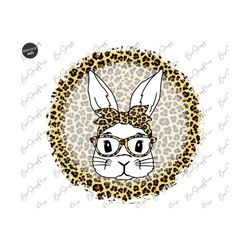 bunny png, leopard bunny png, easter sublimation, easter bunny png, leopard easter bunny glasses, easter sublimation dig