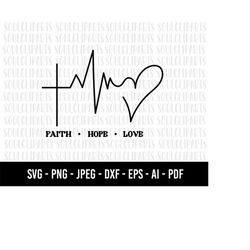 COD1078- Paith hope love SVG, Cross SVG, Easter SVG, Religious, Cross Download for Cricut, Silhouette, Vector, Faith Svg