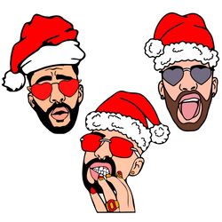 santa bad bunny un christmas sin ti logo bundle svg