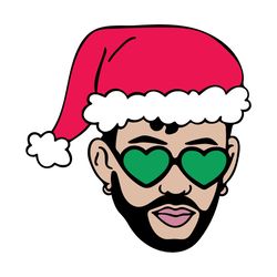 santa bad bunny un christmas sin ti logo svg