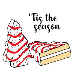 little debbie christmas tree cake tis the season svg