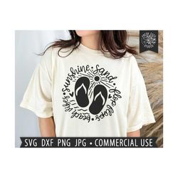 sunshine sand flip flops beach vibes svg, flip flops svg, vacation svg, beach svg quote, summer shirt png, cruise svg sa