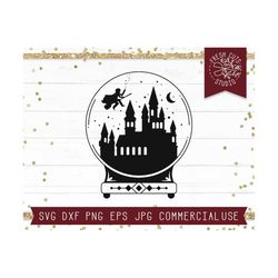 wizard svg cut file for cricut, castle silhouette svg, boy wizard svg, magic svg, broomstick svg, wizard school svg crys