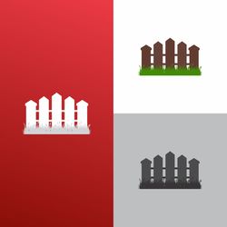 ad fences logo symbol design 03