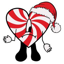 Santa Bad Bunny Candy Heart Benito Christmas SVG