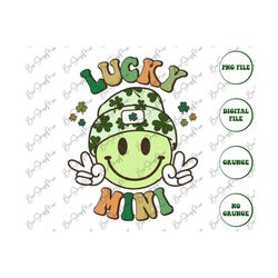 retro lucky mini png, st. patrick's day png, lucky mini png, st. patty's day mini png, sublimation design
