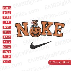 pumpkin piglet pooh nike embroidery design