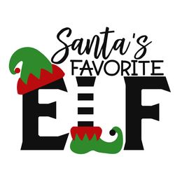 Santas Favorite Elf Christmas Gift SVG