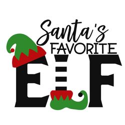 santas favorite elf christmas gift svg