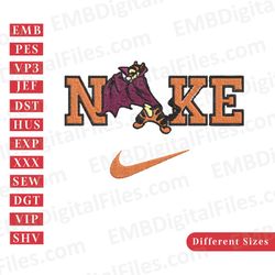 halloween vampire tigger pooh nike embroidery design