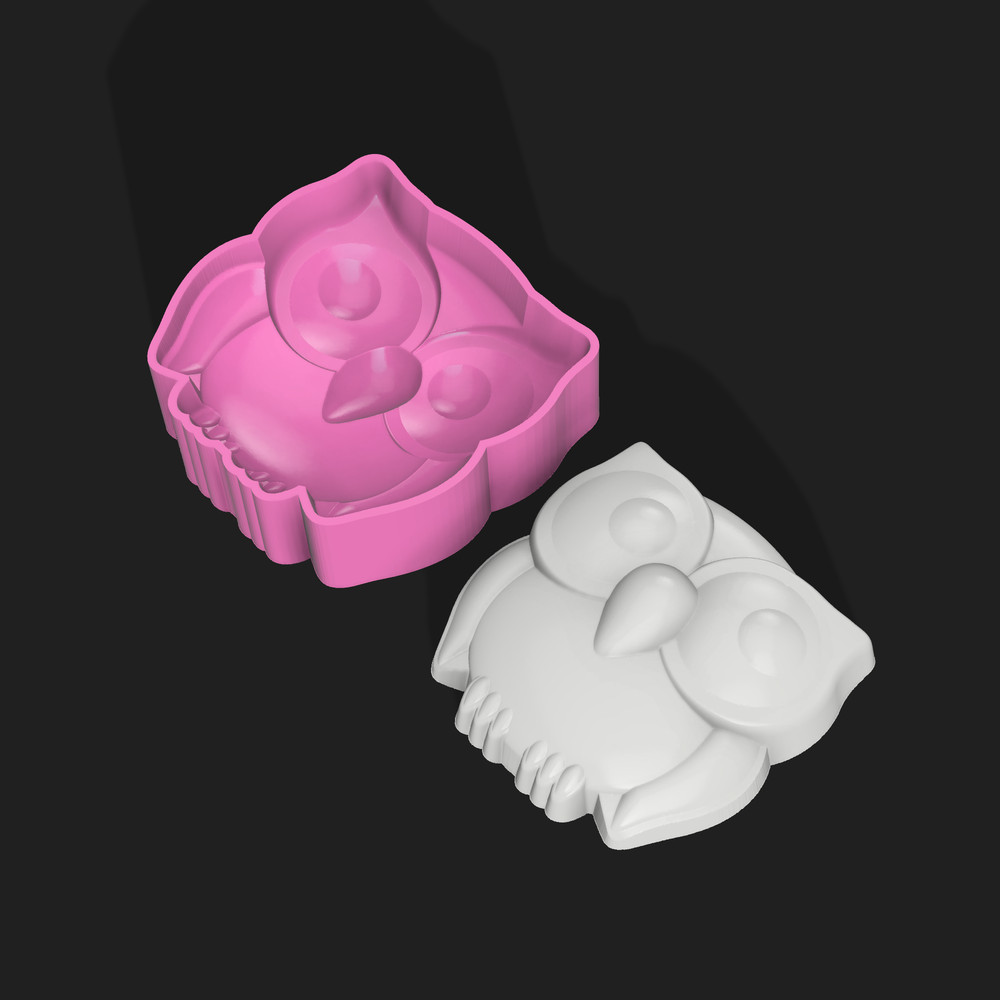 Owl 2 STL file for vacuum forming and 3D printing.png