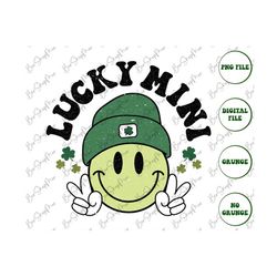 lucky mini png, lucky mini st. patrick's day png, retro st. patty's day png, retro png, sublimation design, digital down