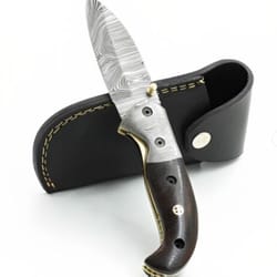 hand made folding knife , superb custom made damascus steel pocket knife
