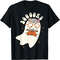 Cute Ghost Book Reading Halloween Teacher Top T-Shirt.jpg