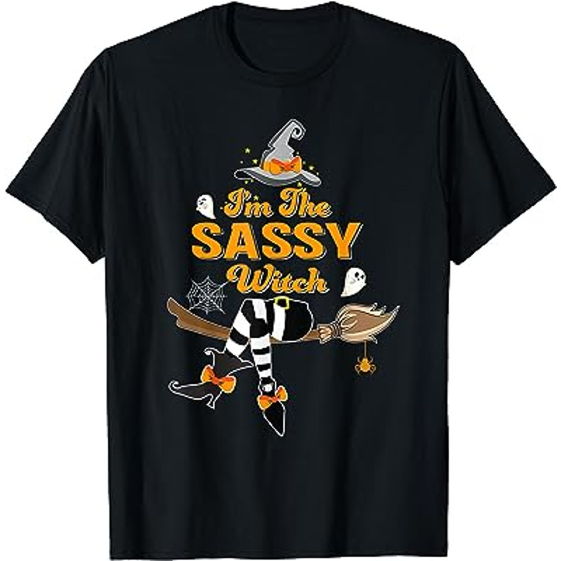 I'm the Sassy Witch Costume Halloween Matching Group T-Shirt.jpg