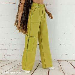 Cargo pants for Barbie regular and other dolls of similar size