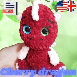 Crochet PATTERN dragon  PDF Digital Download Tutorial Amigurumi Stuffed Toy Eng