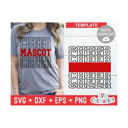 cheer svg cut file - cheer team - cheer template 0041 - svg - eps - dxf - png - cheerleader - silhouette - cricut - digi