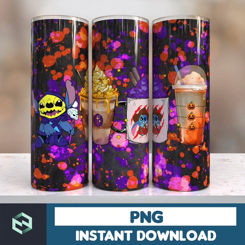 Design Cartoon Halloween 20oz tumbler sublimation designs download, Sublimation wrap, Halloween Digital 20oz wrap (14).jpg