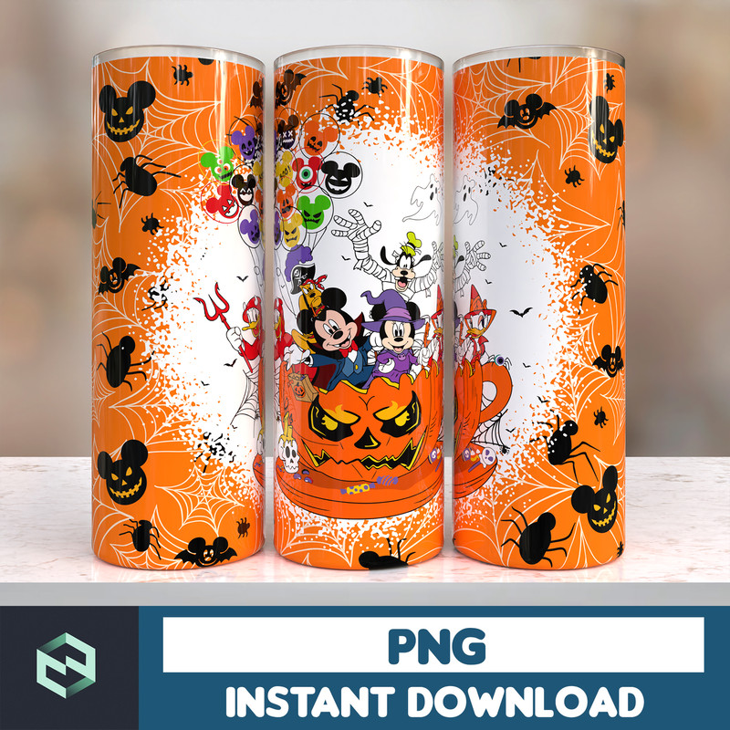 Design Cartoon Halloween 20oz tumbler sublimation designs download, Sublimation wrap, Halloween Digital 20oz wrap (31).jpg