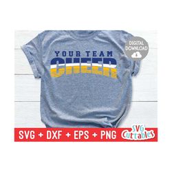 cheer svg cut file - cheer team - cheer template 0039 - svg - eps - dxf - cheerleader - silhouette - cricut - digital do