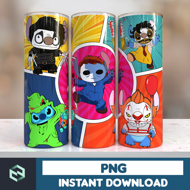 Design Cartoon Halloween 20oz tumbler sublimation designs download, Sublimation wrap, Halloween Digital 20oz wrap (8).jpg