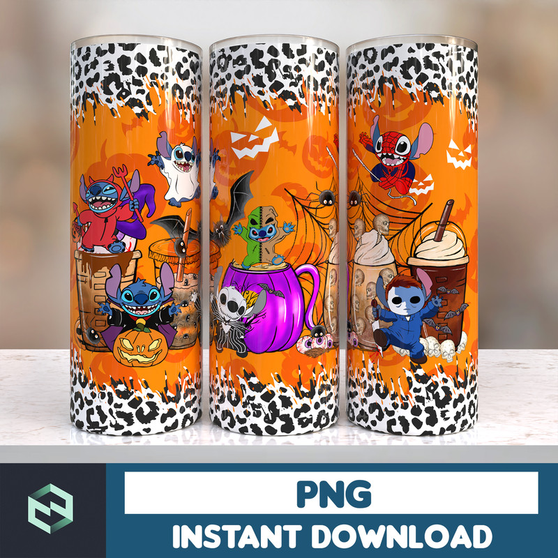 Design Cartoon Halloween 20oz tumbler sublimation designs download, Sublimation wrap, Halloween Digital 20oz wrap (9).jpg