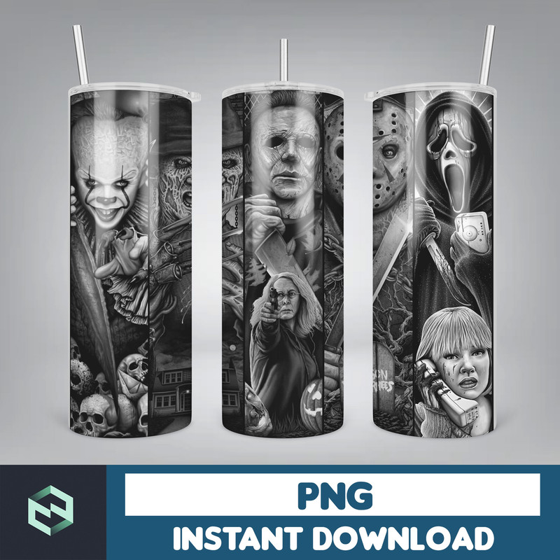 Designs Horror Tumbler Design 20oz Tumblers Tumbler Wrap Tumbler Designs PNG Sublimation Design Halloween Designs (10).jpg