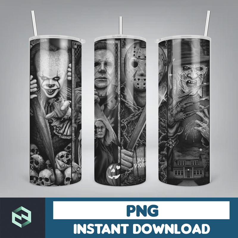 Designs Horror Tumbler Design 20oz Tumblers Tumbler Wrap Tumbler Designs PNG Sublimation Design Halloween Designs (2).jpg