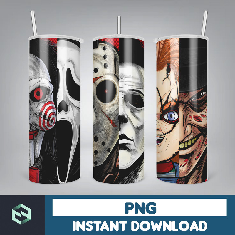 Designs Horror Tumbler Design 20oz Tumblers Tumbler Wrap Tumbler Designs PNG Sublimation Design Halloween Designs (9).jpg