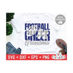 cheer grandma and football grandma svg - football  svg - eps - dxf - png - cheer mom - cut file - silhouette - cricut -