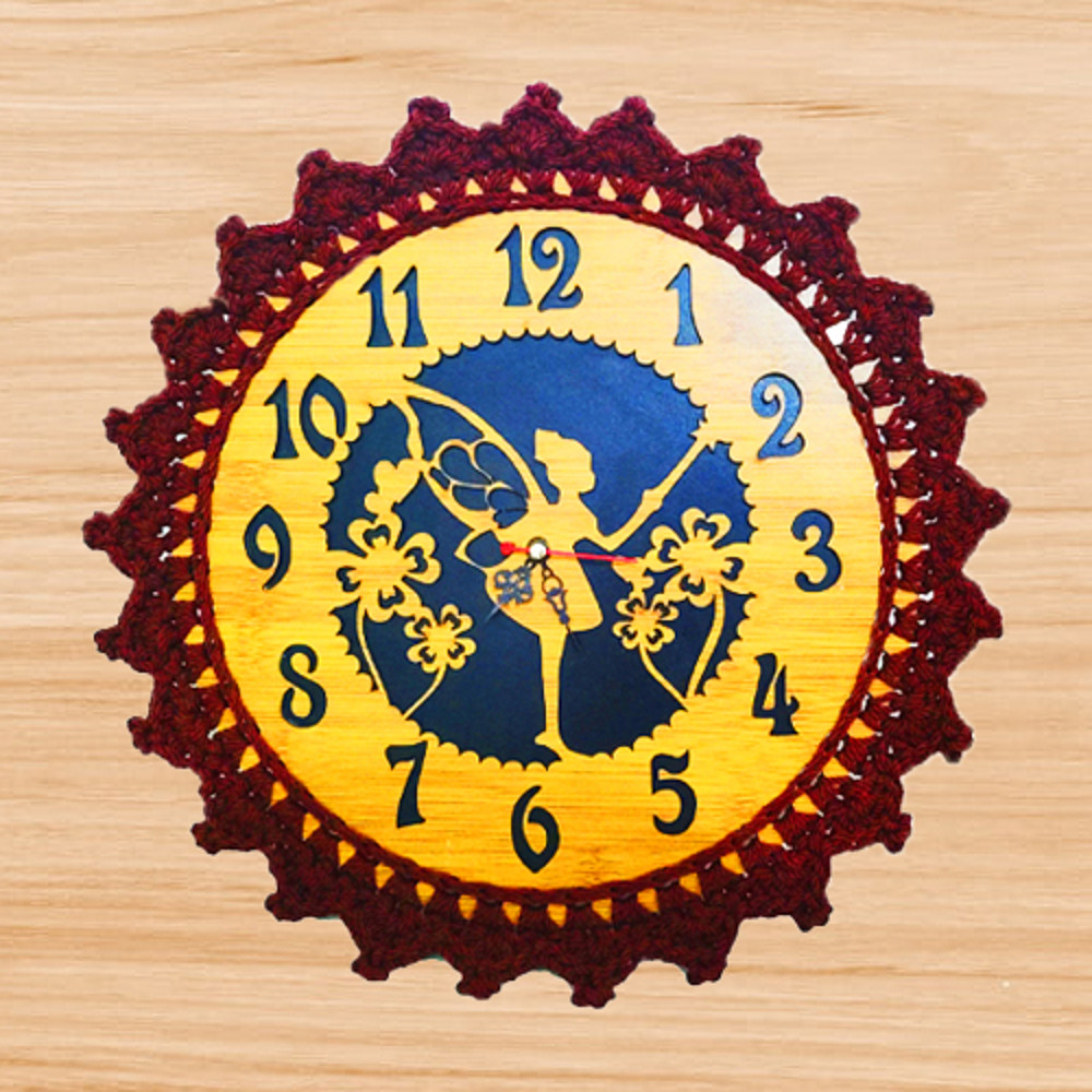 crochet frame clock pattern