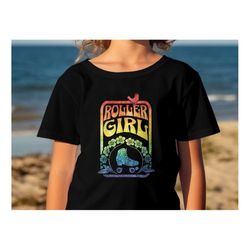 rainbow roller girl t-shirt, free shipping, youth & adult sizes, roller skating party, skater girl, roller skate birthda