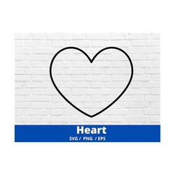 heart outline svg, heart svg, basic heart svg, love svg, heart cut file, basic heart cut file