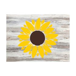 sunflower svg, sunflower monogram svg, monogram svg, half sunflower svg, sunflower svg files, cut file cricut, silhouett