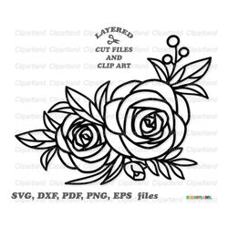 INSTANT Download. Roses svg cut files and clip art. Commercial license is included!  R_1.