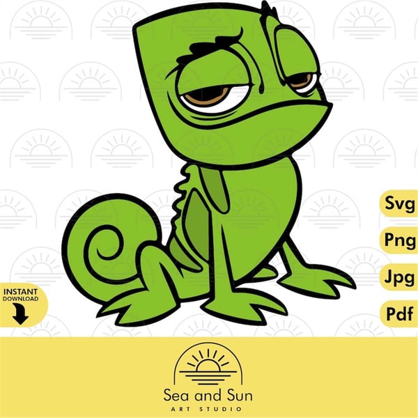 Pascal Gecko Pascal Svg Tangled Disneyland Ears Svg Tangled Clip art File - Inspire ...